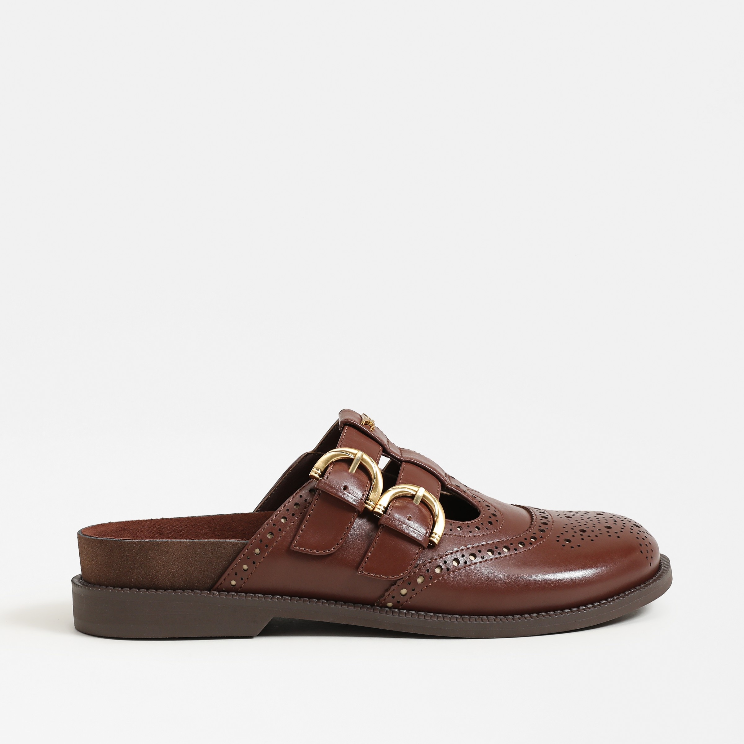 mules featuring the claudia in deep pecan