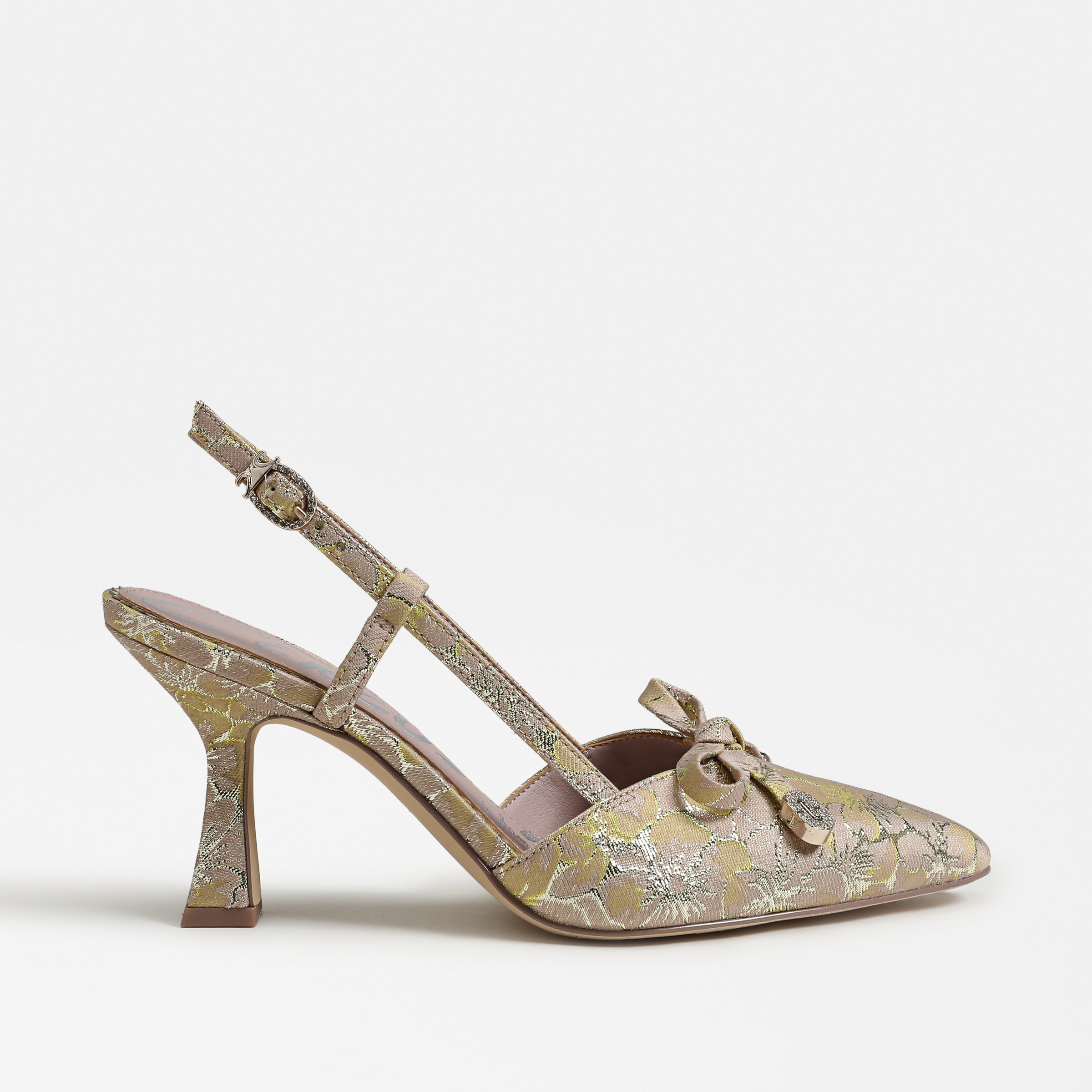 heels featuring the monica slingback pump in blush multi