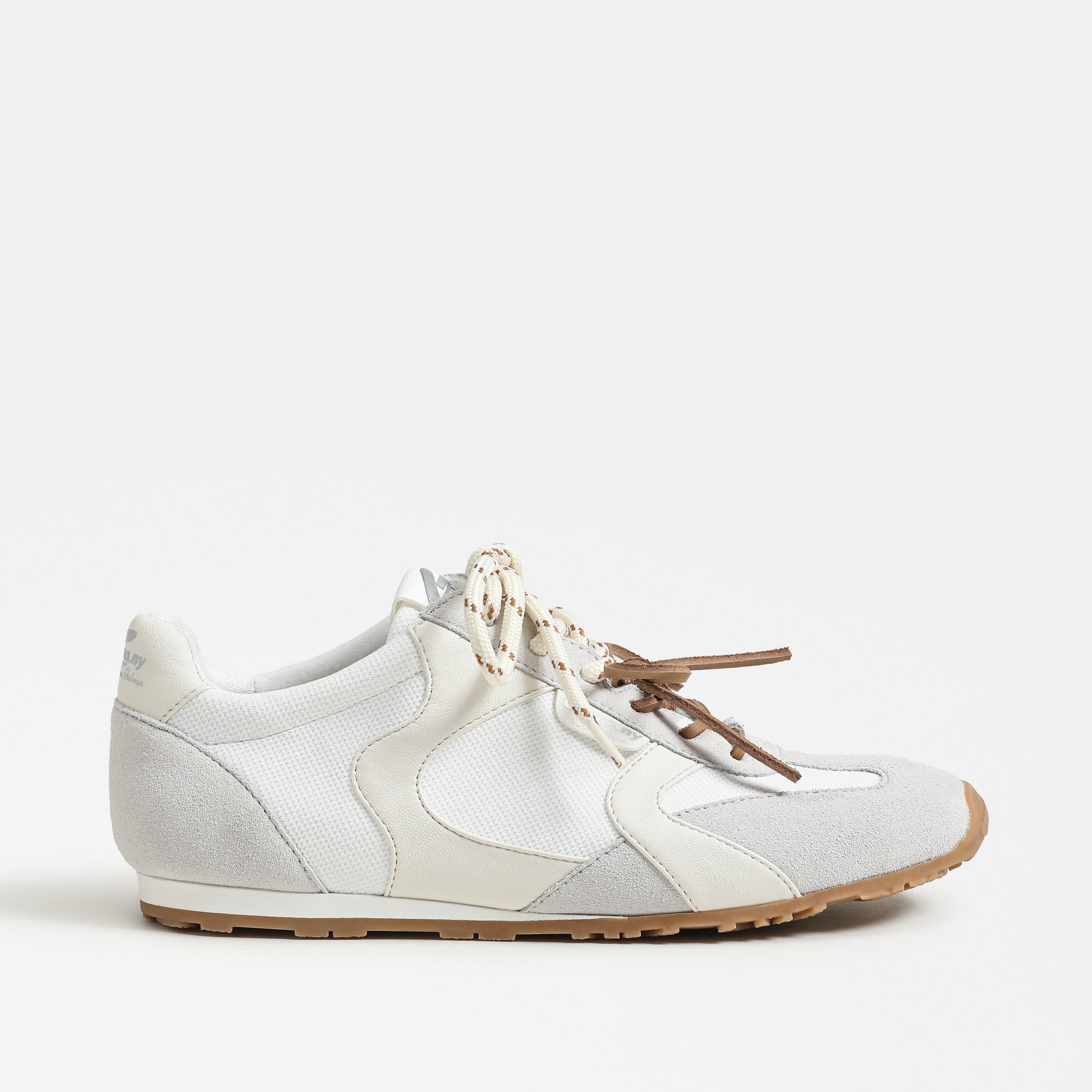 sneakers featuring the nash sneaker in bright white water chestnut