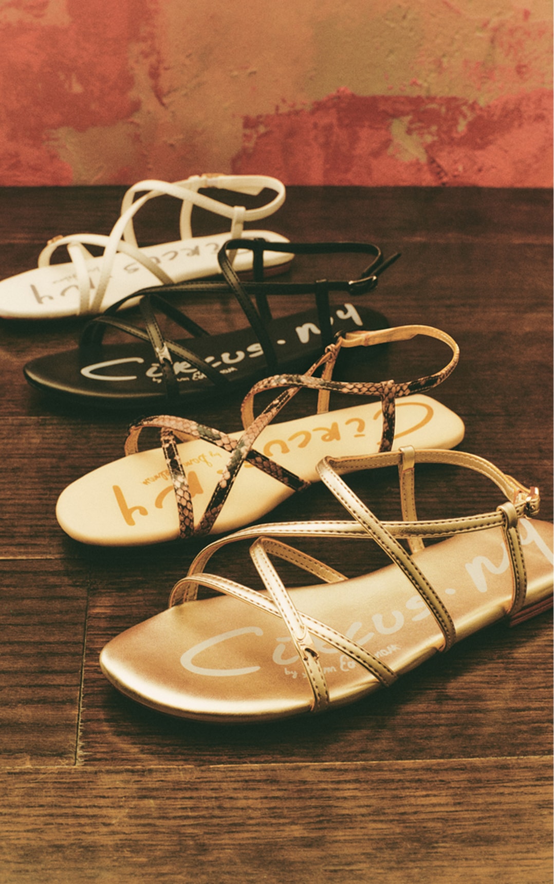 rebecca strappy flat sandal