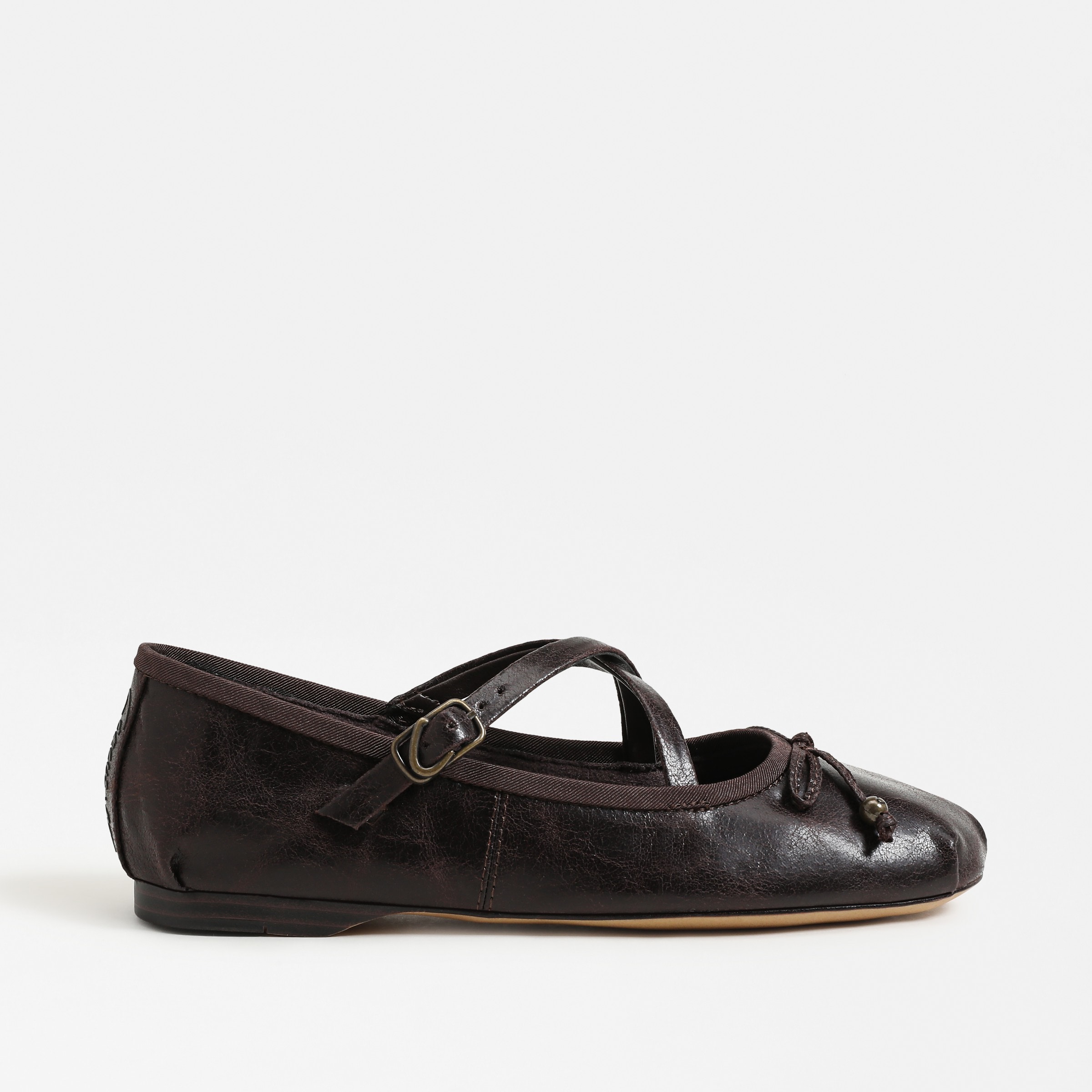 flats featuring the zuri ballet flat in dark chocolate