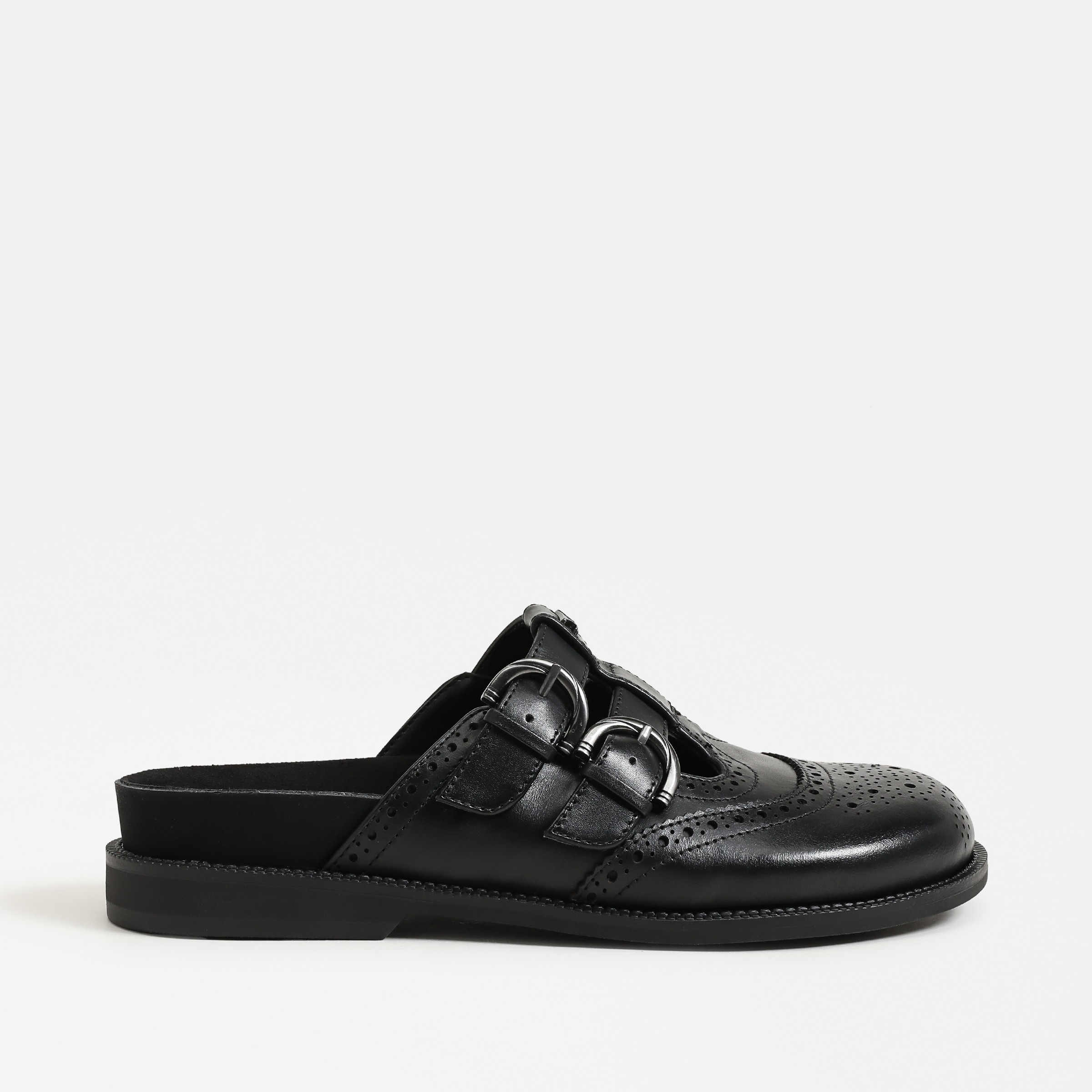 mules featuring the claudia in black