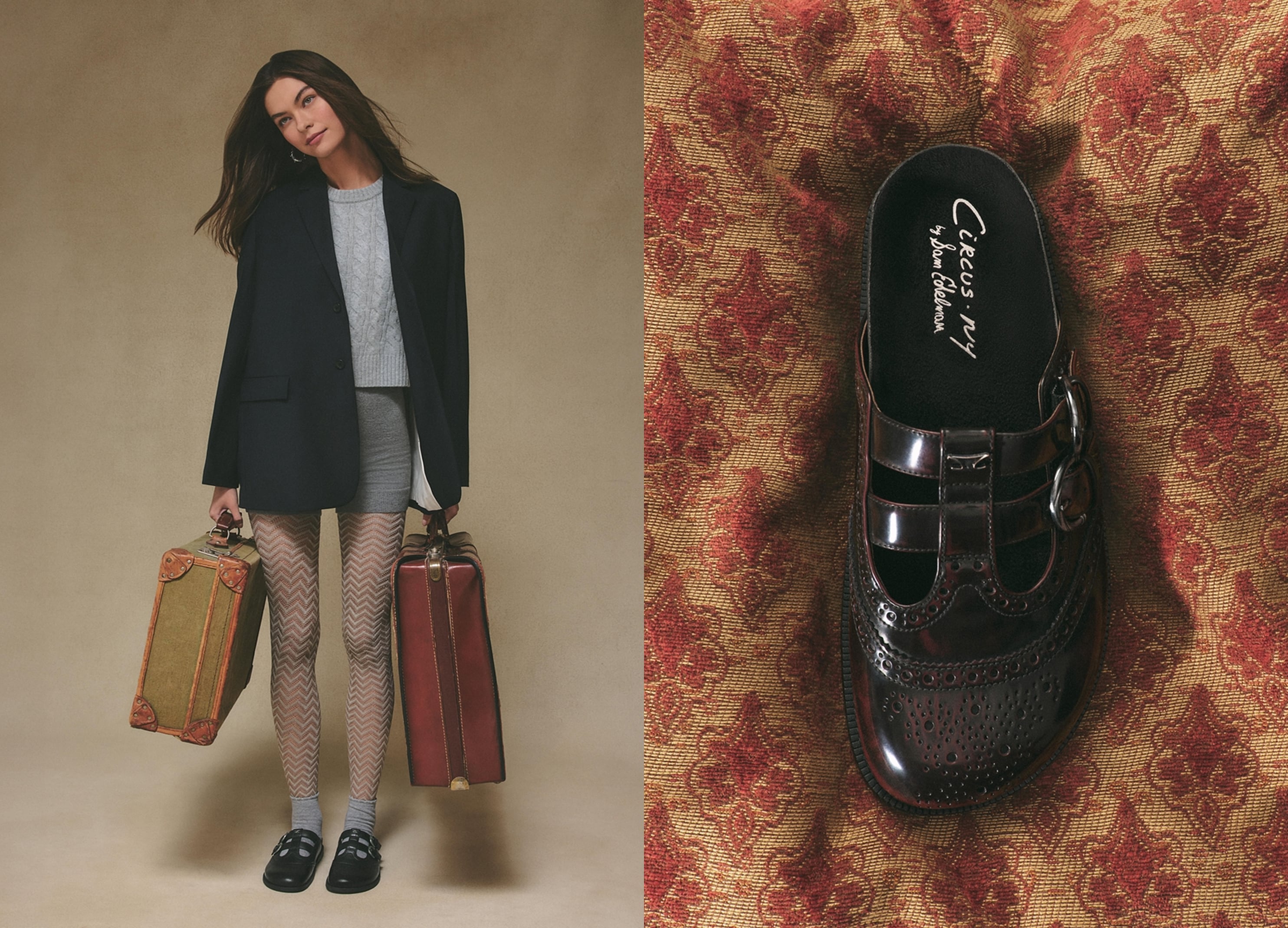 woman wearing the claudia clog mule
