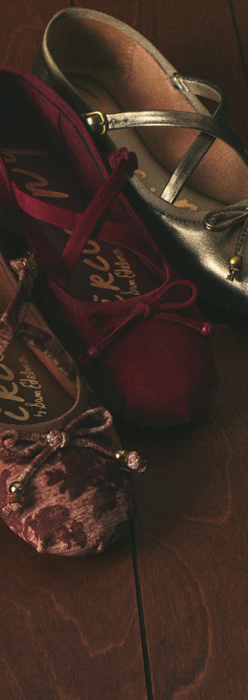 a collection of many fall colors of the zuri ballet flat