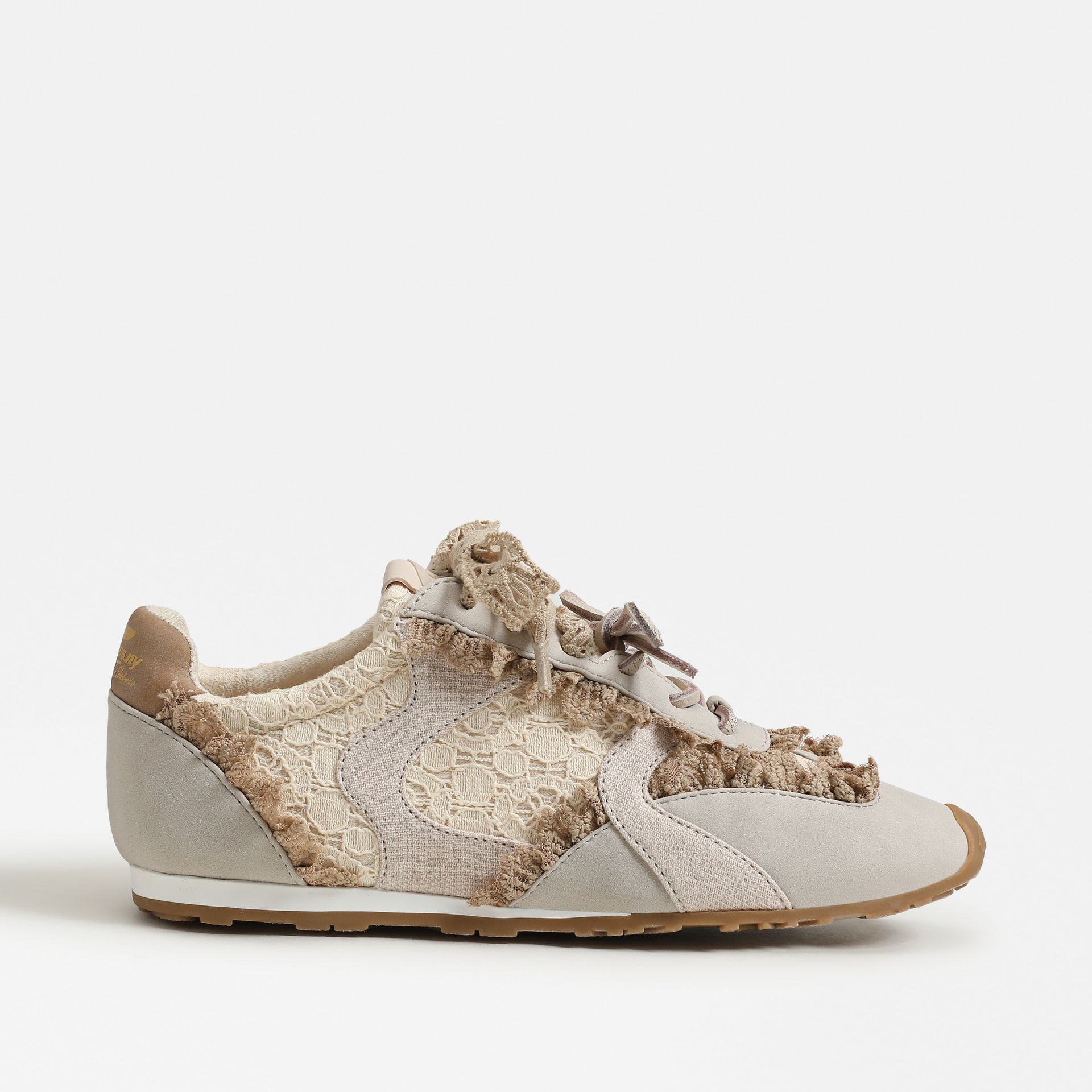 Nash Lace Up Sneaker in Vanilla Bean Linen