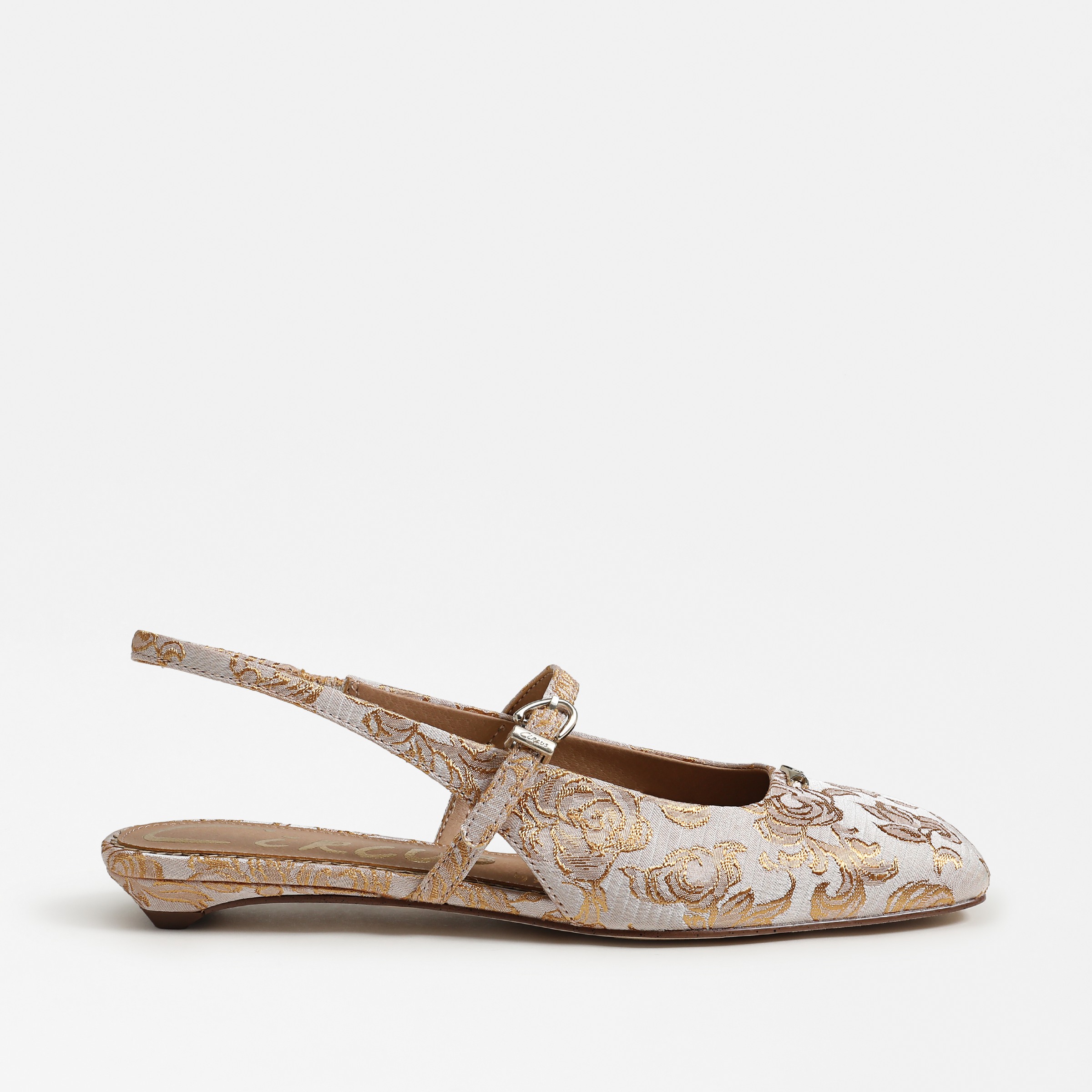 flats featuring the elara slingback mary jane in blush floral