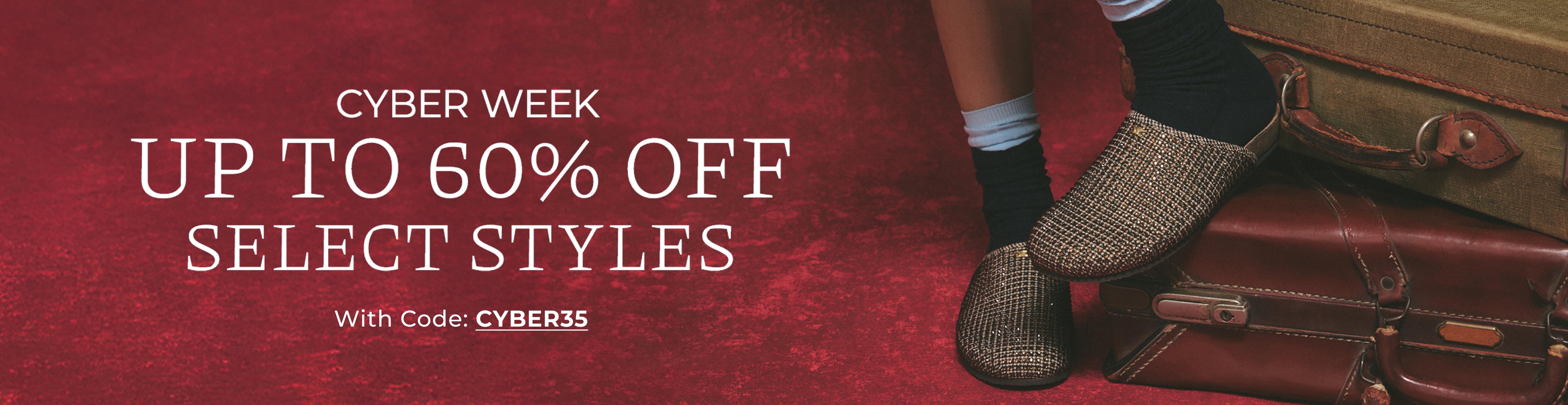 cyber week! shop up to 60% off select styles with code CYBER35