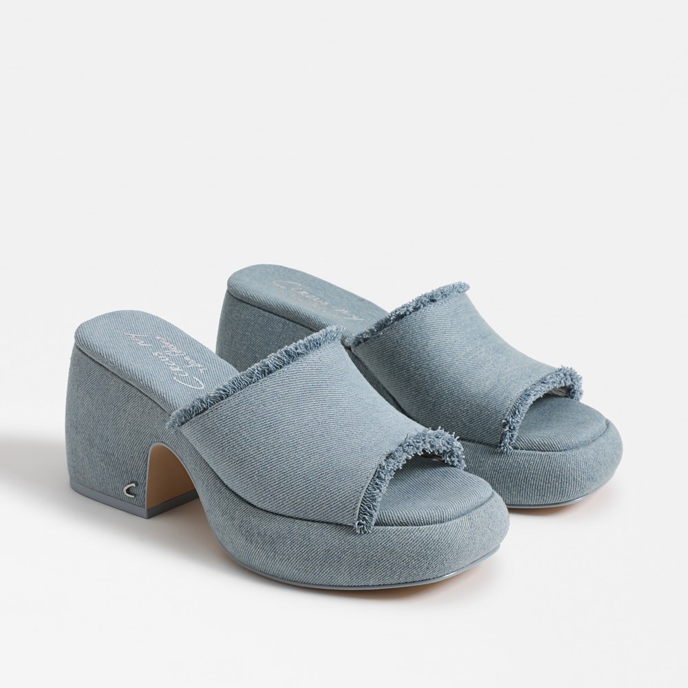 Fringe mule deals heels