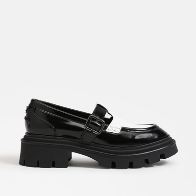 STUNAHOME Women's Platform Loafers with Chain Fashion Round