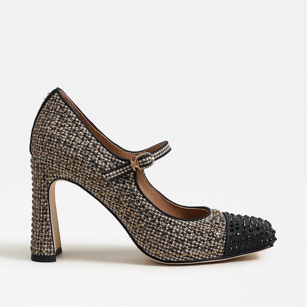 【K.RAMONE】 Circus NY by Sam Edelman Elora Glitz Block Heel Mary Jane | Womens