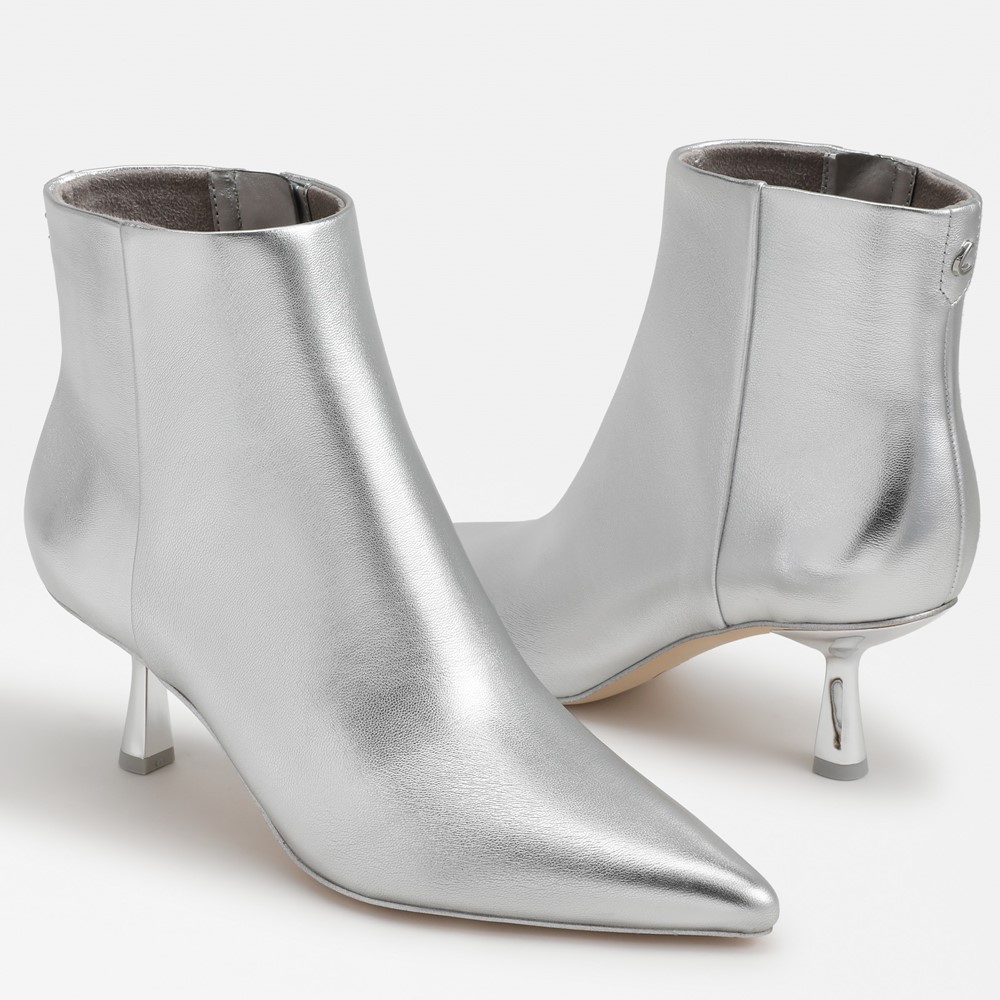 Silver kitten deals heel booties