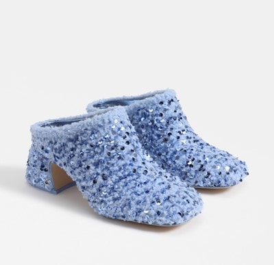 Blue Glitter Heels for Women for sale