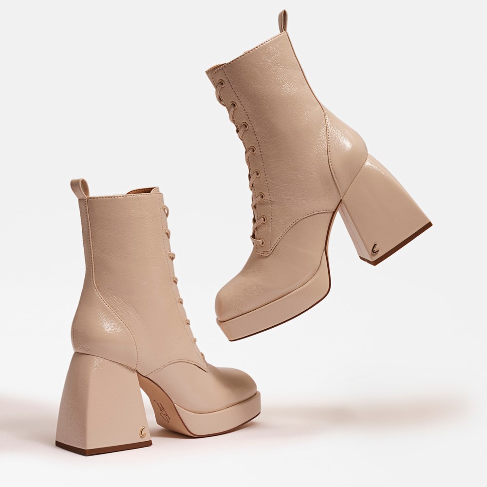 Circus NY by Sam Edelman Karter Lace Up Platform Bootie Womens Boots