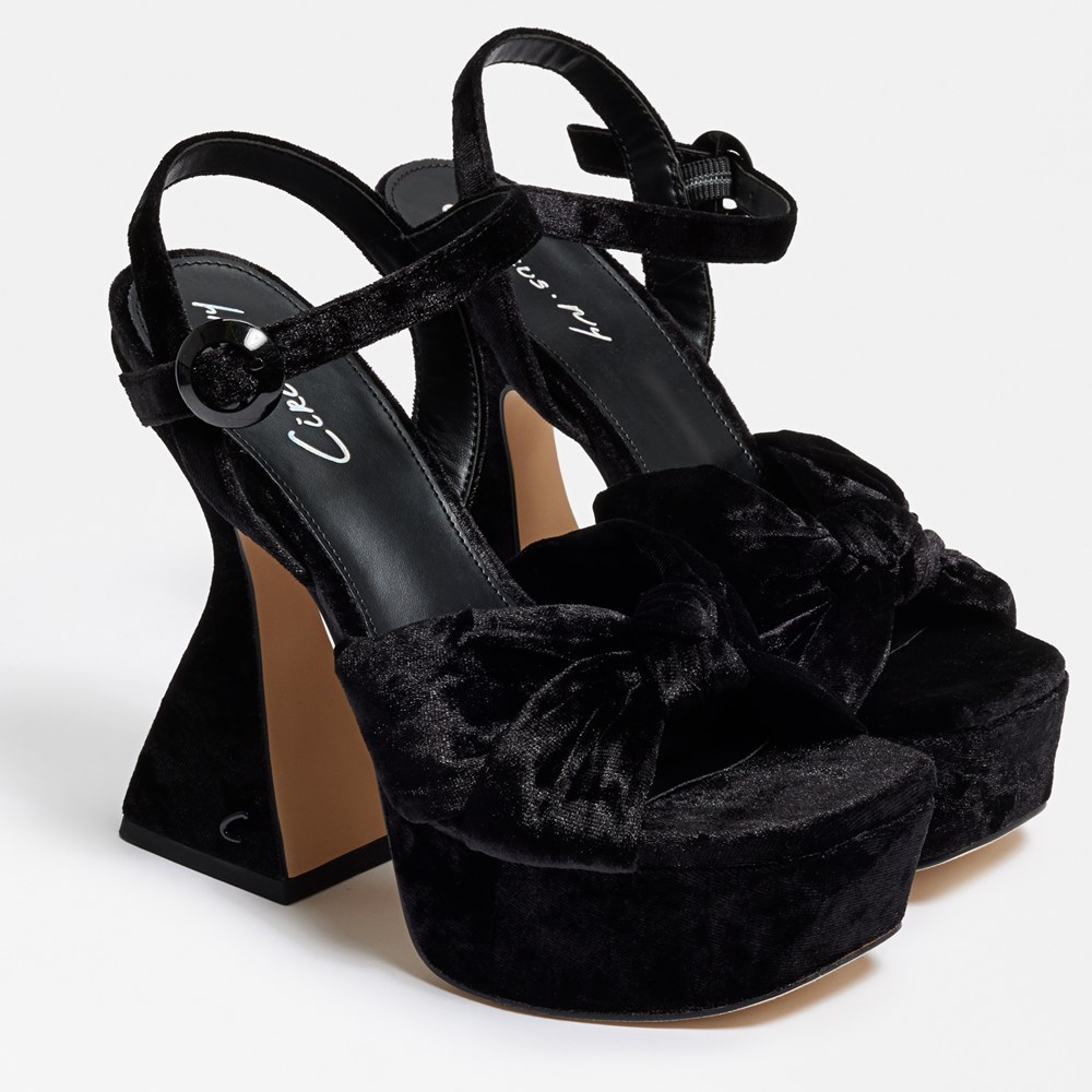 Sam edelman velvet platform sandals sales