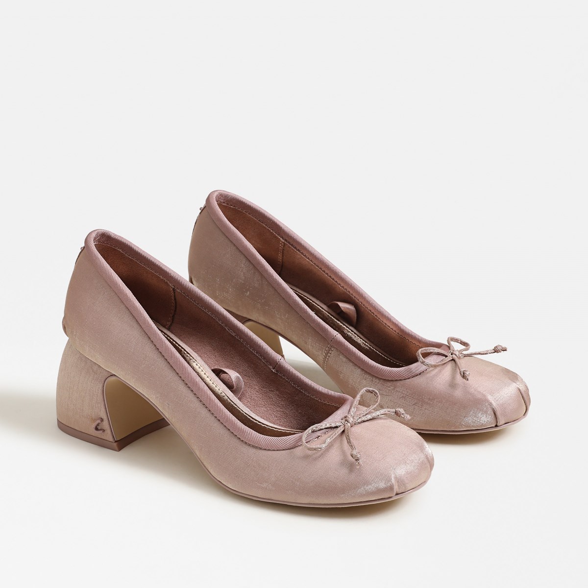 Della Wrap Up Block Heel Ballet